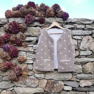 Gilet de berger extérieur en sherpa intérieur 100% coton – Taille S/M