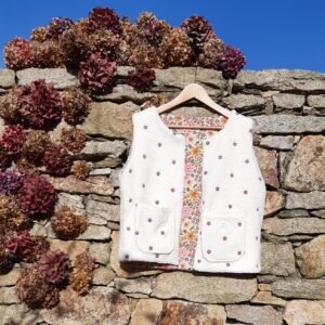 Gilet de berger extérieur en sherpa intérieur 100% coton – Taille S/M