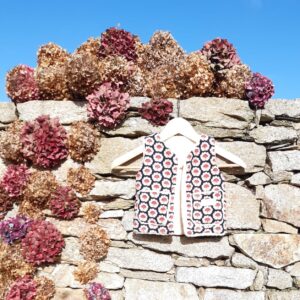 Gilet de berger enfant 3 ans extérieur velours milleraies intérieur sherpa