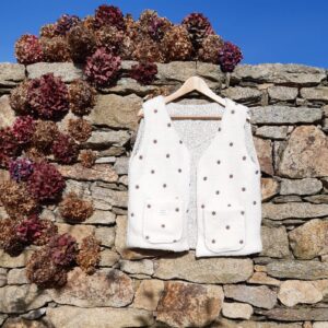 Gilet de berger extérieur en sherpa intérieur 100% coton – Taille S/M